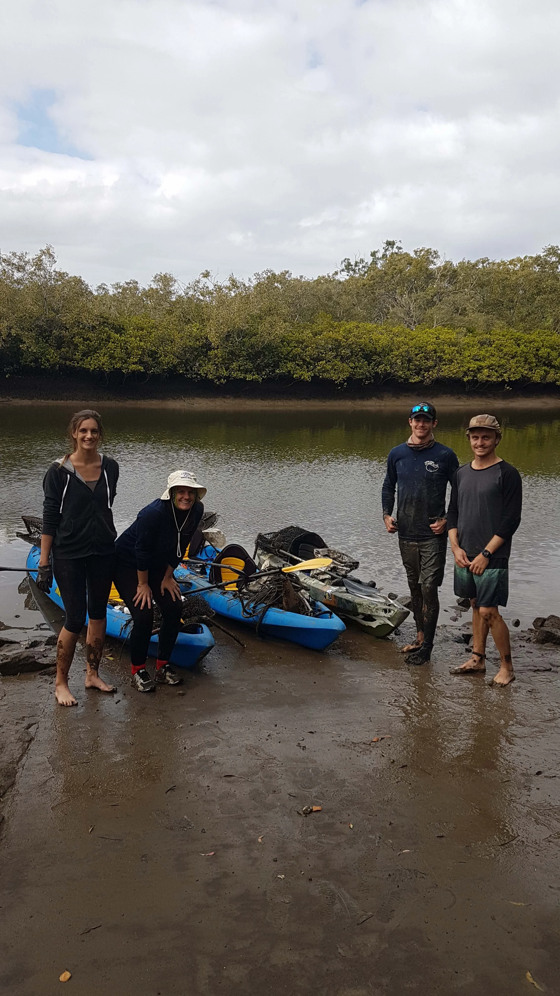 Our local team after another successful survey on Tingalpa Creek. So far the team have collected over 6,800 pieces of debris in just 7 surveys!