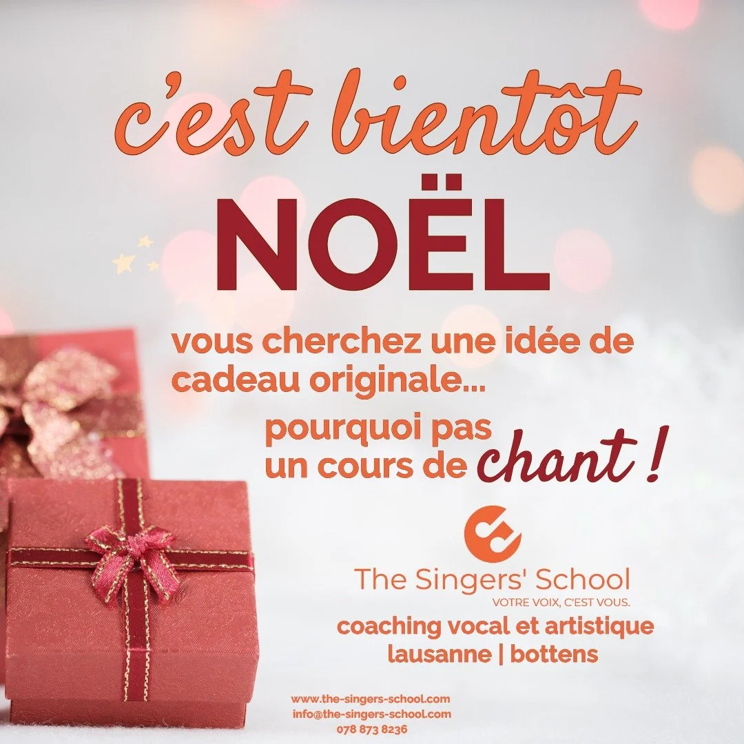 🎄C'est bient&ocirc;t No&euml;l, pourquoi ne pas offrir un cours de chant ? 🎁

Super facile !
👉 Remplis le formulaire de commande via 🔗 linktr.ee en bio ❇️
👉 Re&ccedil;ois le bon PDF avec QR code r&eacute;servation apr&egrave;s paiement de la fac