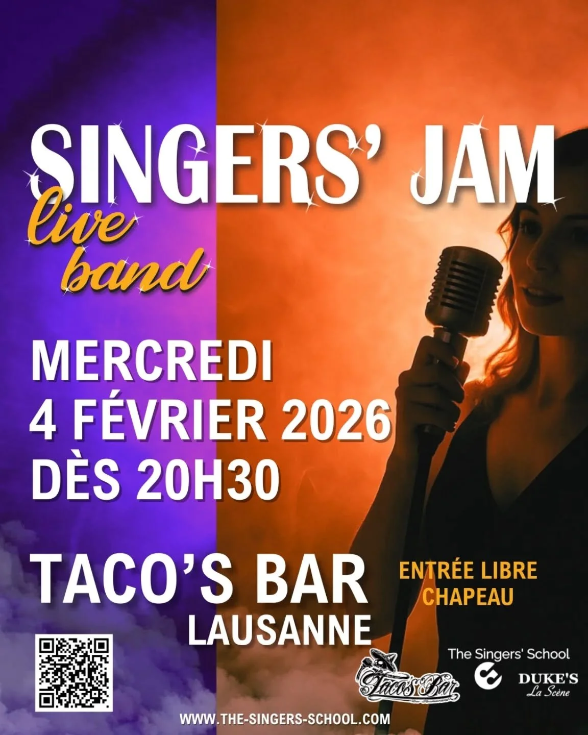 Yeaye!! C'est reparti 😍 BOOK THE DATE 🎤

Toutes les infos sur la bio 🔗 linktr.ee 🌿singersschool/singersjam

#lausanne #lausannenightlife #livemusic #karaokelive #livemusicswitzerland chanter