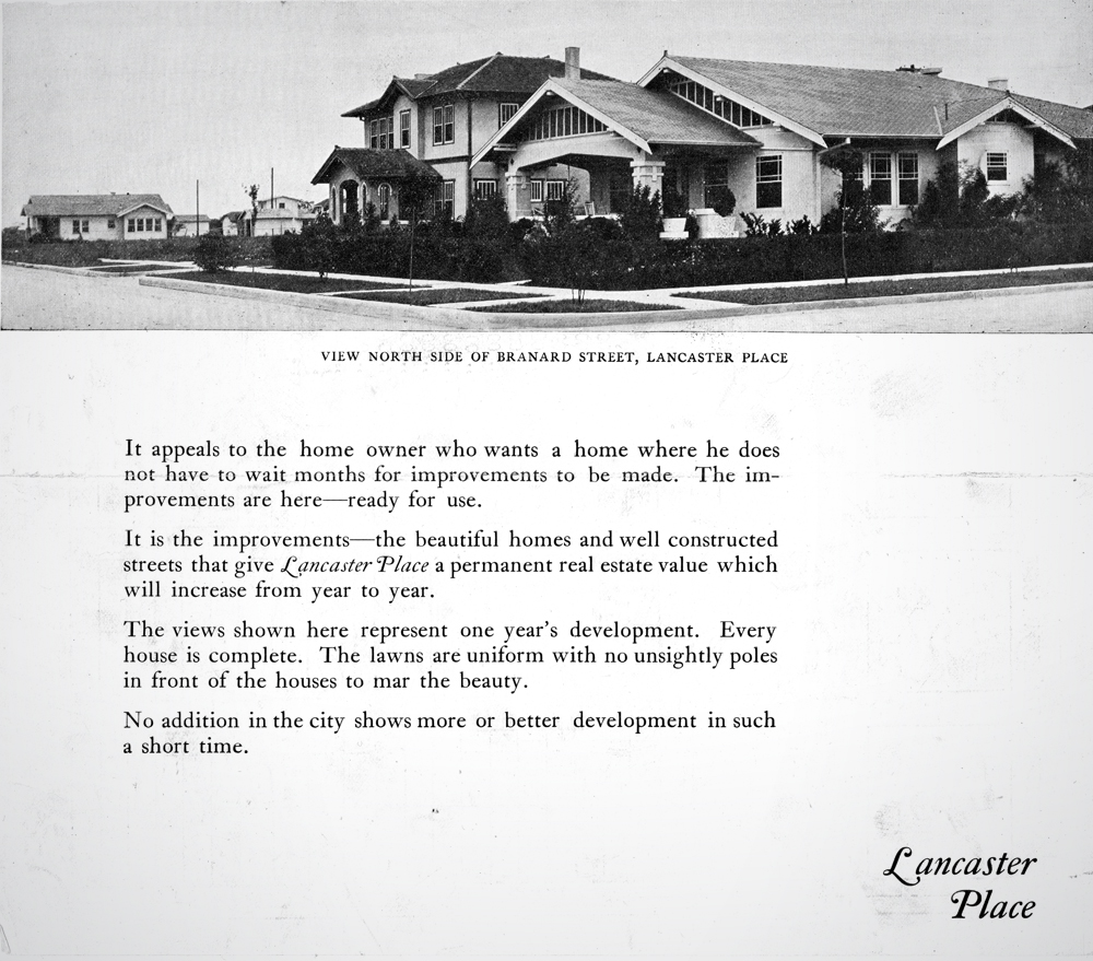 Promotional Pamphlet. Image courtesy of Houston Public Library, HMRC: MSS 0118-B03F39