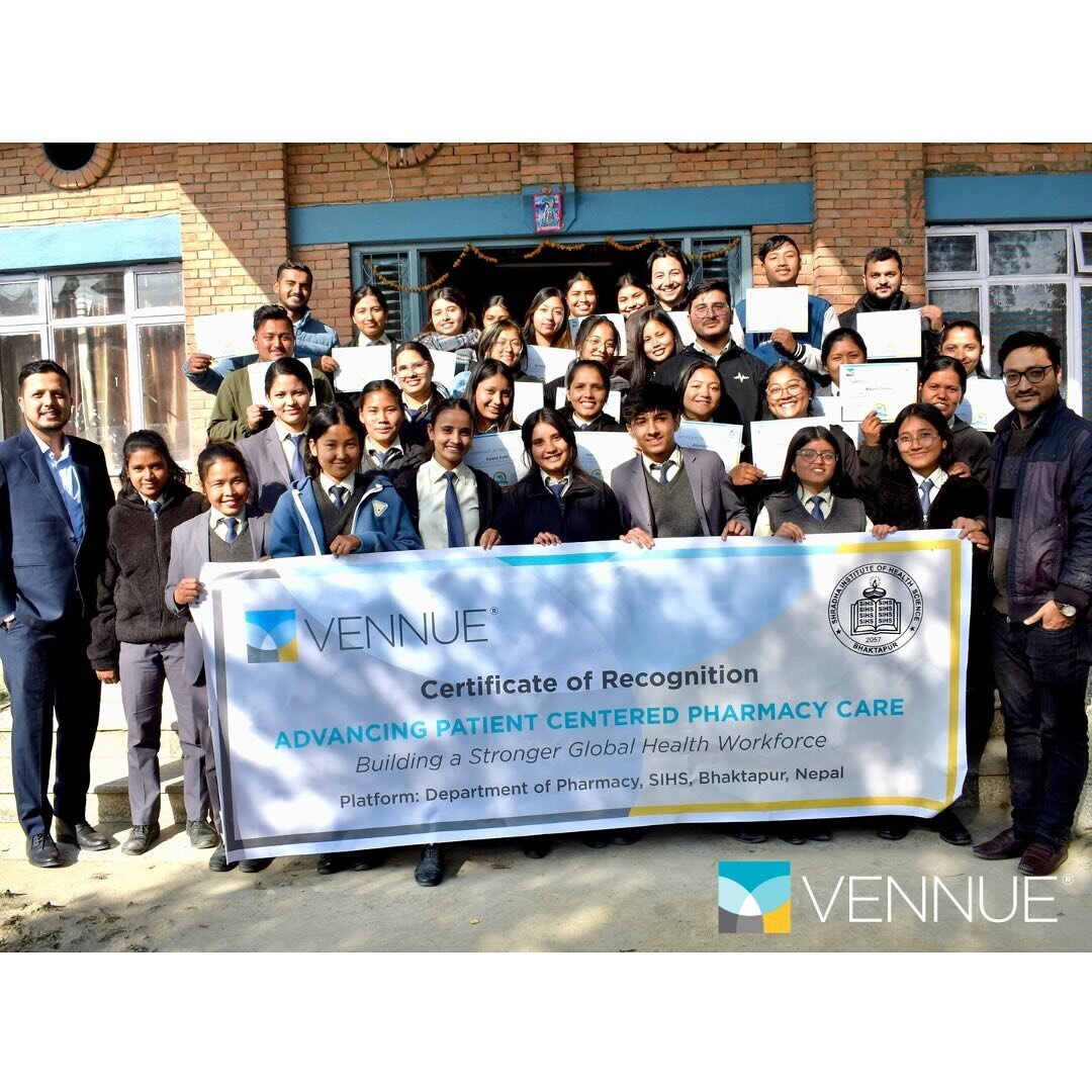 Congratulations to these 34 amazing students in Bhaktapur, Nepal who just earned Vennue certifications!

As third-year pharmacy students attending the Shradha Institute of Health Science (SIHS), they completed 16 rigorous training sessions with Vennu