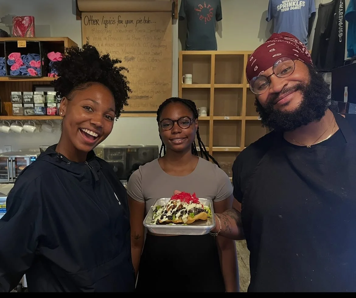 Nature nine beef birria tostada. Homemade flour tortilla. Lettuce. Black beans. BeefCheddar. Jalape&ntilde;o sour cream. Pickled cabbage. #natureninefarms #fairhopealabama #warehousebakeryanddonuts