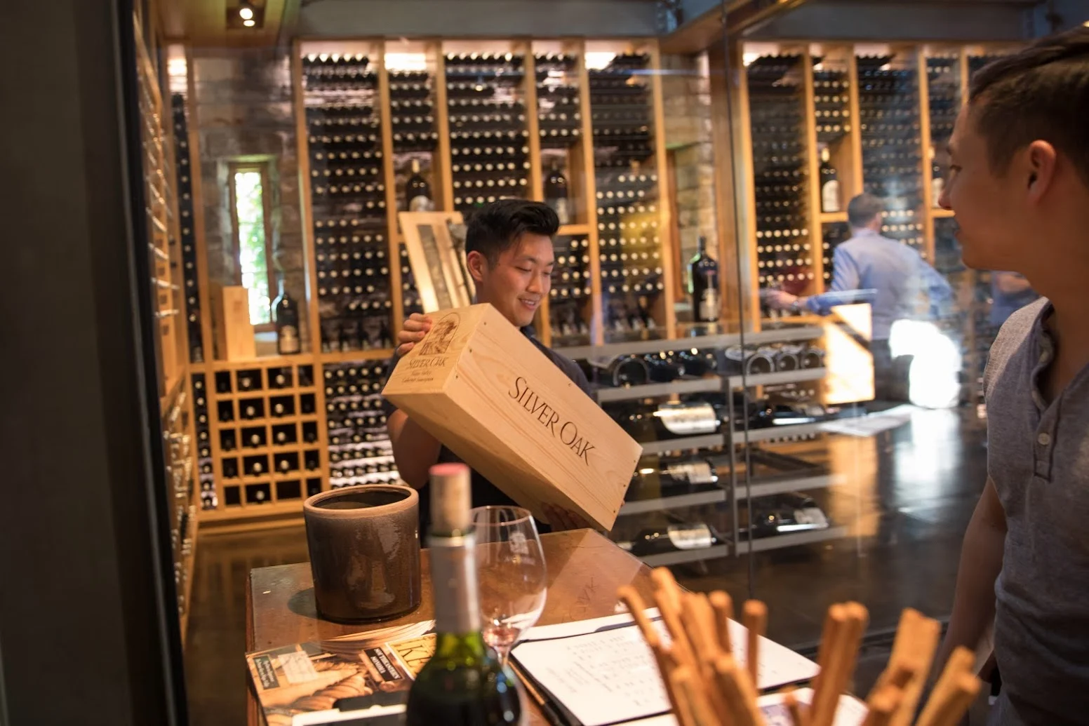 Getting product design inspiration from wineries... Just kidding, I'm just opening a huge box of wine.