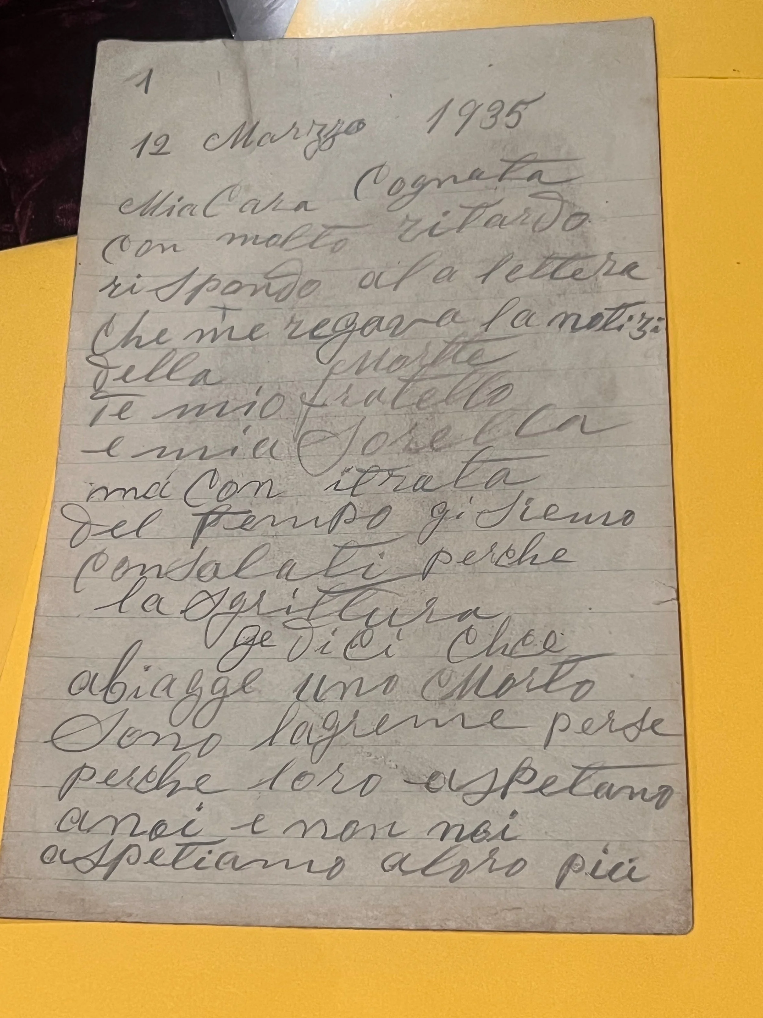 Cozza Family Historical Letters — Tiny World Tours