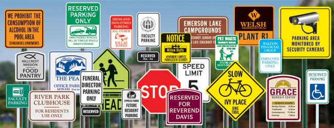Excellent for indoor and outdoor use, aluminum signs are durable, stylish and affordable. An aluminum sign is lightweight, making it easy to mount or hang. Aluminum is resistant to harsh weather (heat, humidity and snow) and naturally rust-proof, water-proof and chemically resistant.