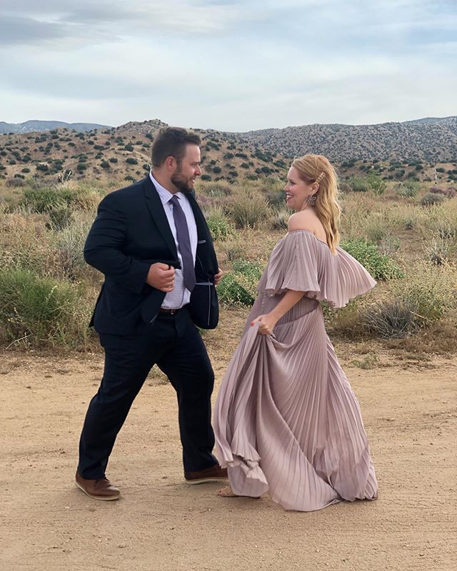 Desert dancing with this handsome man. 🌵🌸🖤 We spent the weekend celebrating love with some of our best friends and it was magical. ✨ My dress is @vicidolls but you can find all my accessories here http://liketk.it/2BX35 and at the link in my bio. 