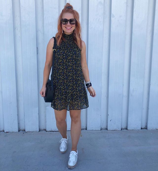 Frocking Friday! 🖤😎🖤 This frock is only $25! Check it out at the link in my bio and here 👉🏼 http://liketk.it/2EcN6 @liketoknow.it #liketkit #trustyourcloset #ootd #LTKstyletip #targetstyle #stylemarc #frockfriday #floralfriday