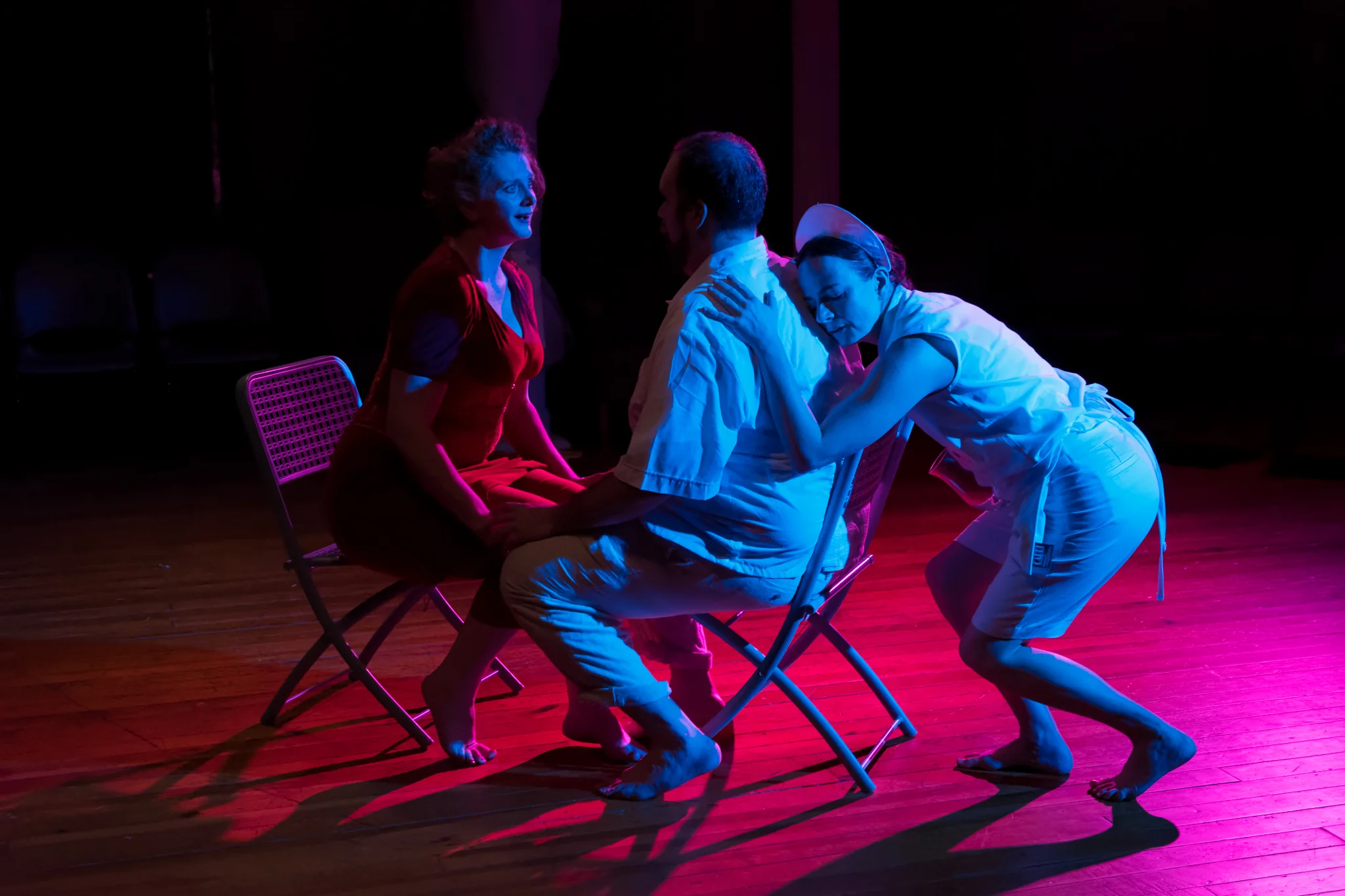 Miriam Gordon-Stewart (Iz), Corey Bix (Tristan), Kara McLane Burke (Nurse)