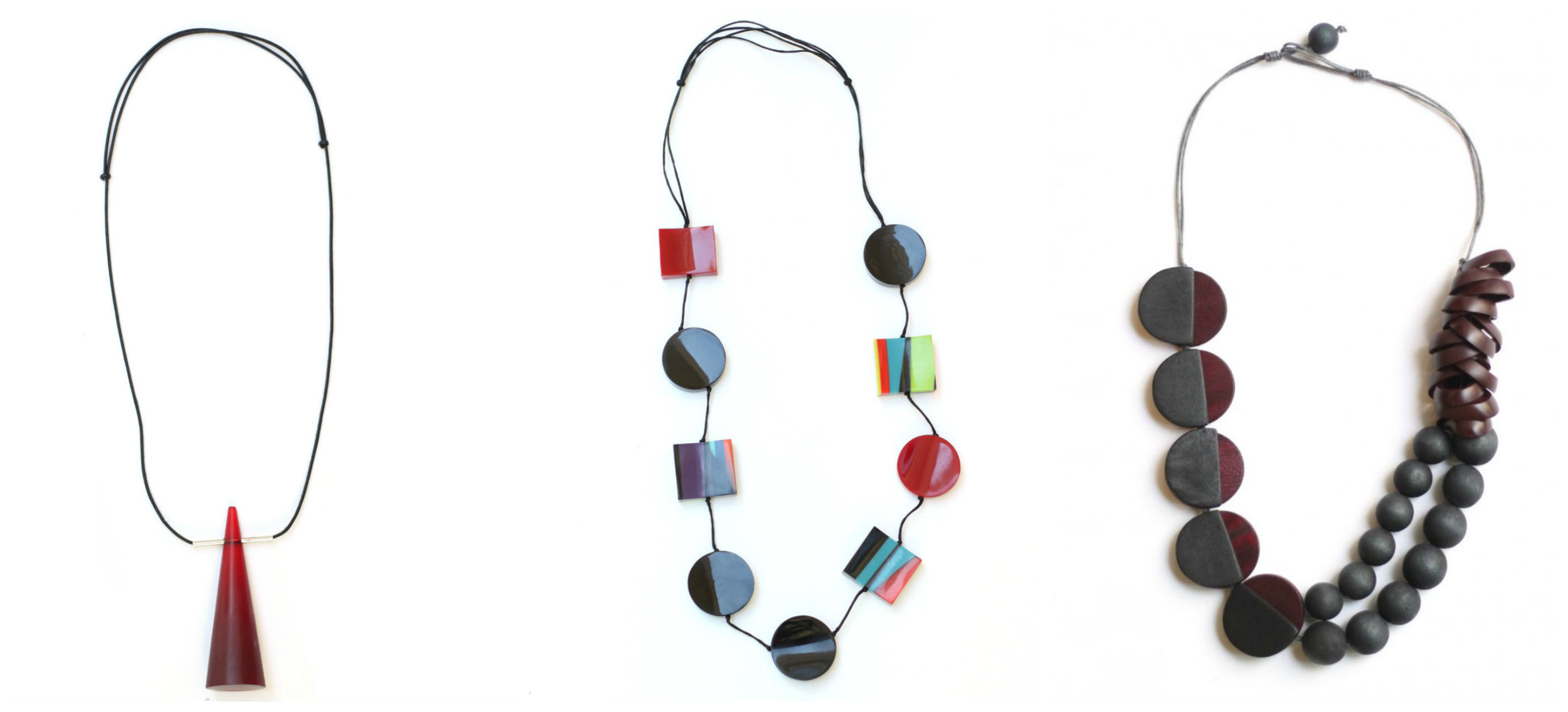 Along with beaded tassel necklaces, these diverse necklaces ( left , middle , right ) bring a sense of Cuban identity into a practical piece. Unique colors, textures, and designs can be traced back to the flare seen in Cuban jewelry. Pair with our other inspired pieces or wear separately to bring bit of spunk into your wardrobe! 