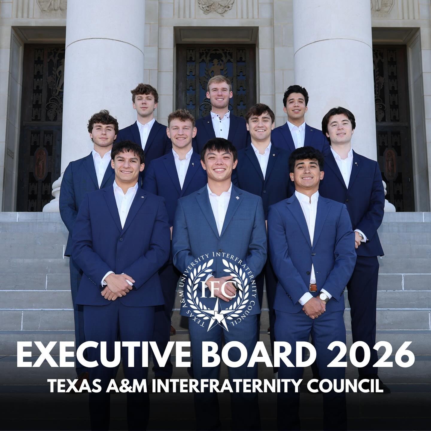 Please join us in welcoming the 2026 Texas A&amp;M IFC Executive Board! We&rsquo;re excited to see the leadership, growth, and impact this team will bring to our community throughout the year.

Gig &lsquo;em