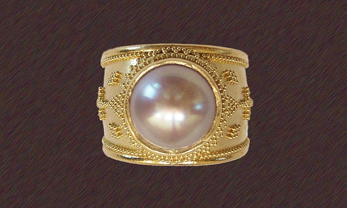 Fresh Water Mabe Pearl RIng