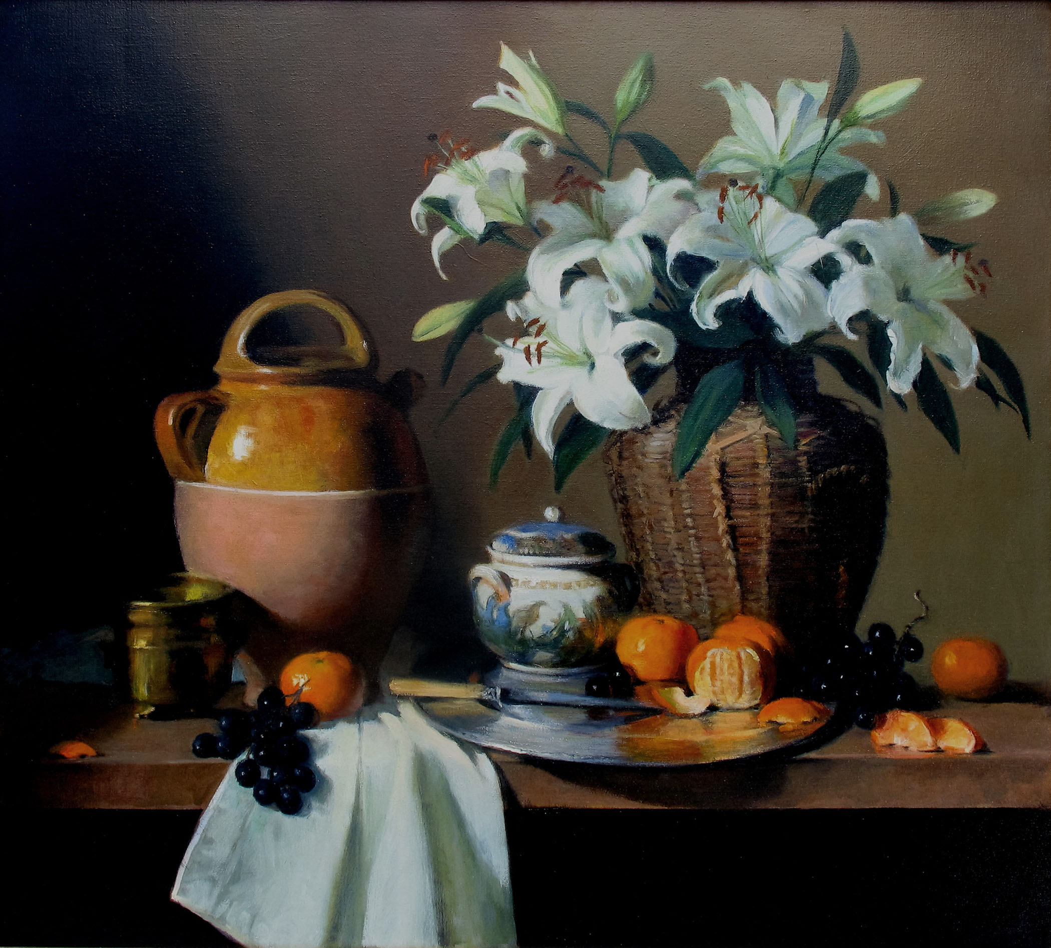Woven Basket and Tangerines