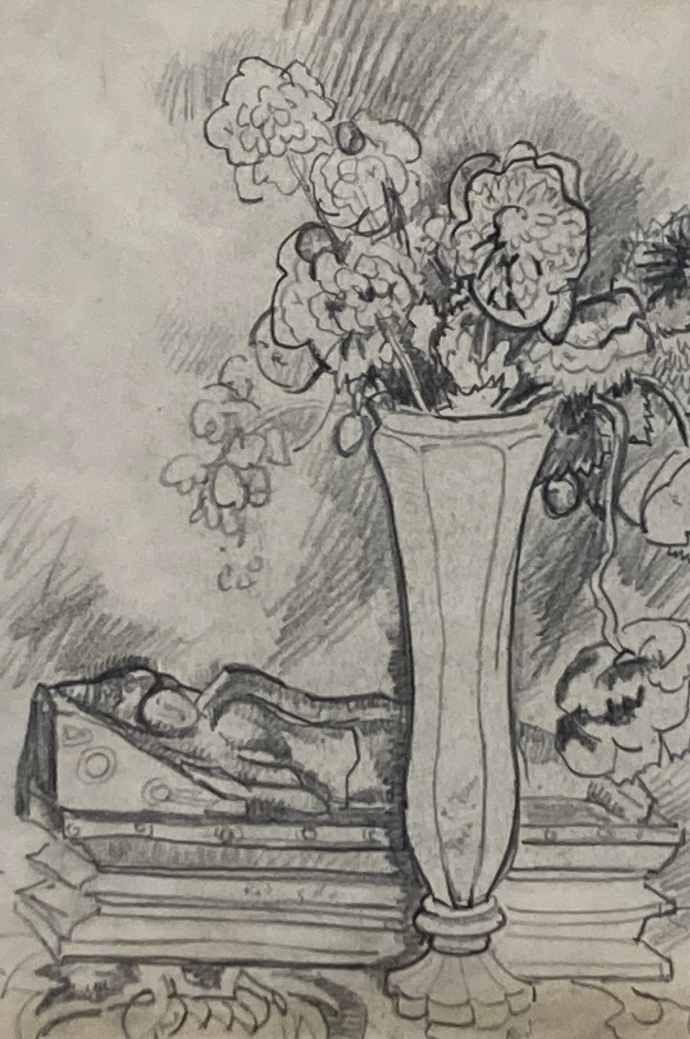 Reclining Buddha with Vase of Flowers - Mabel's House