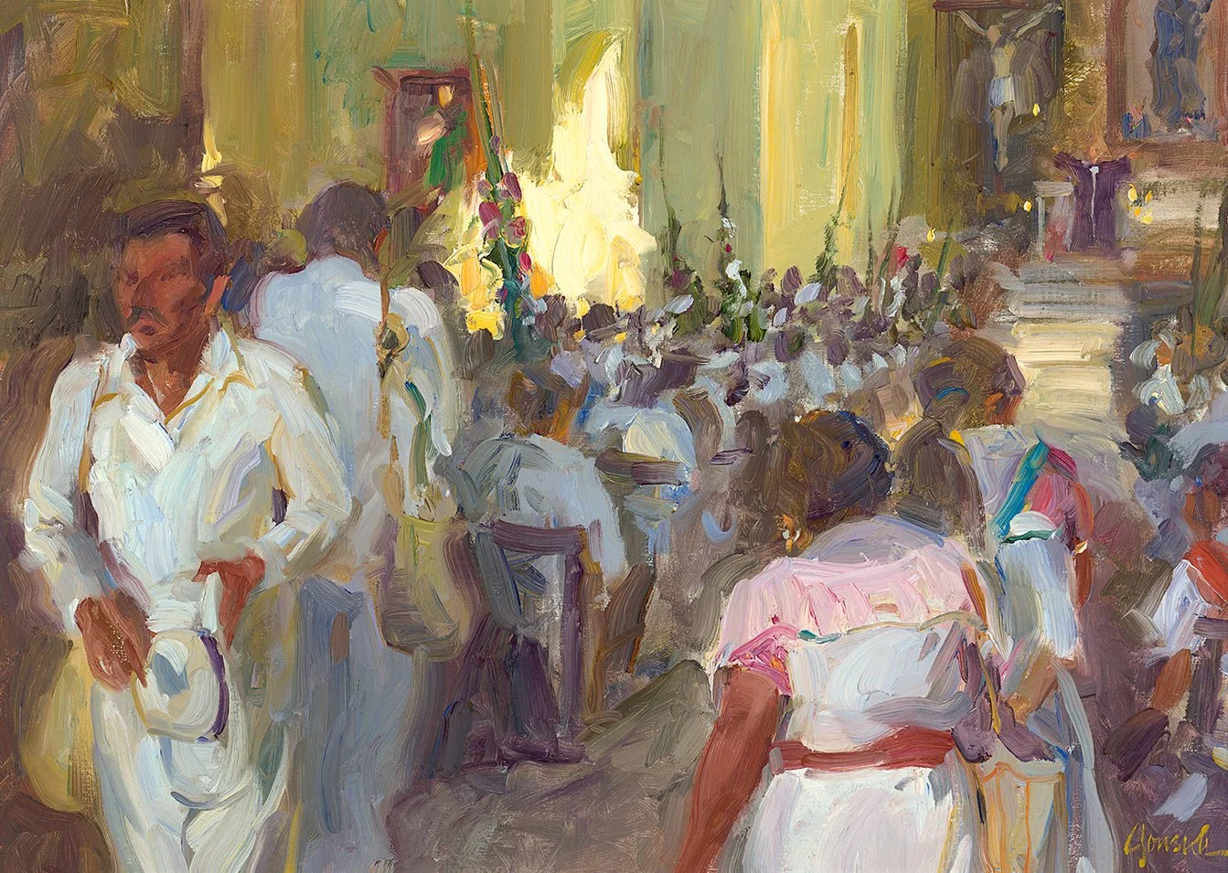 Palm Sunday Blessing Cuetzalan Mexico
