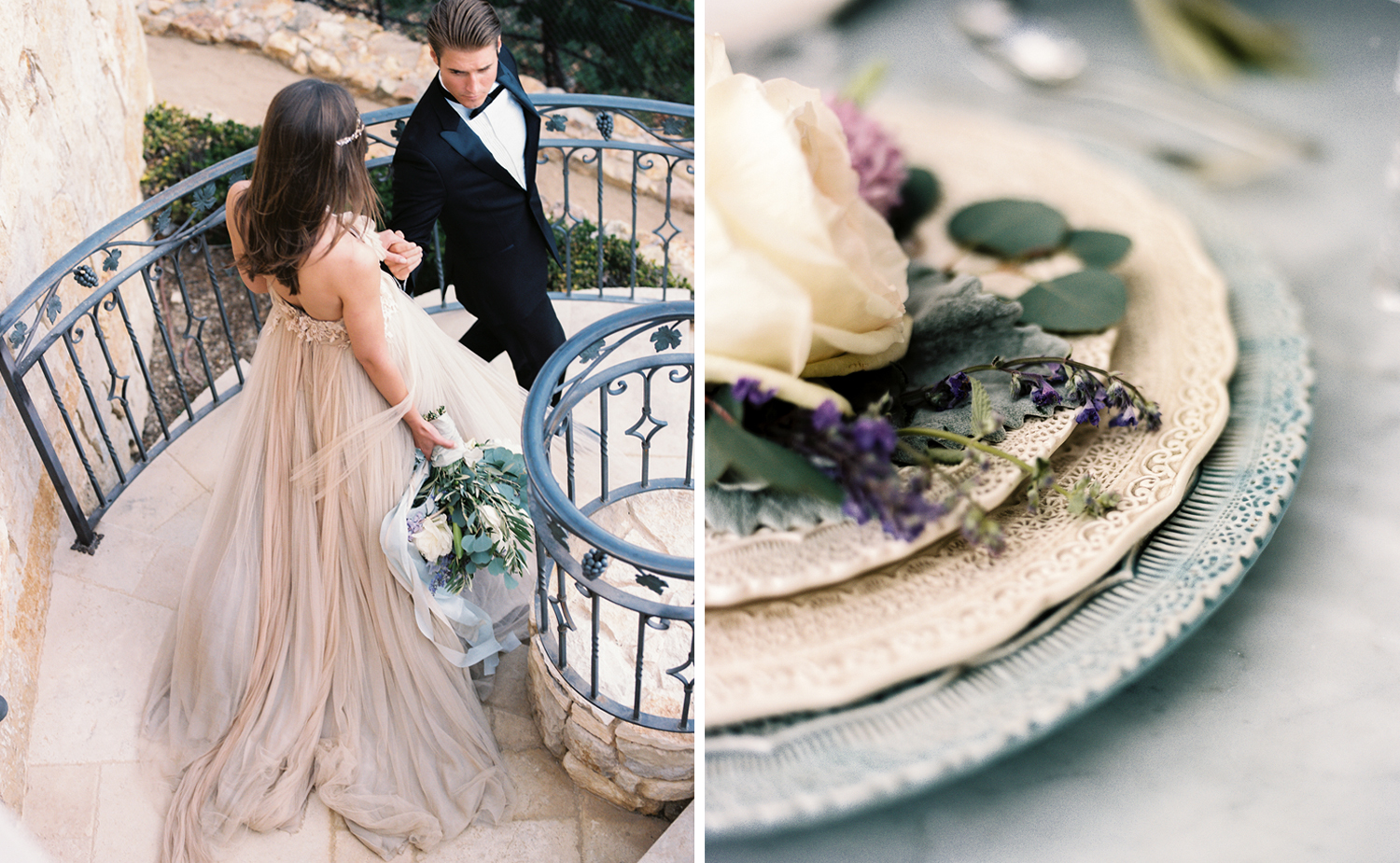 Malibu-Rocky-Oaks-Wedding-Walking-Down-Stairwell.jpg