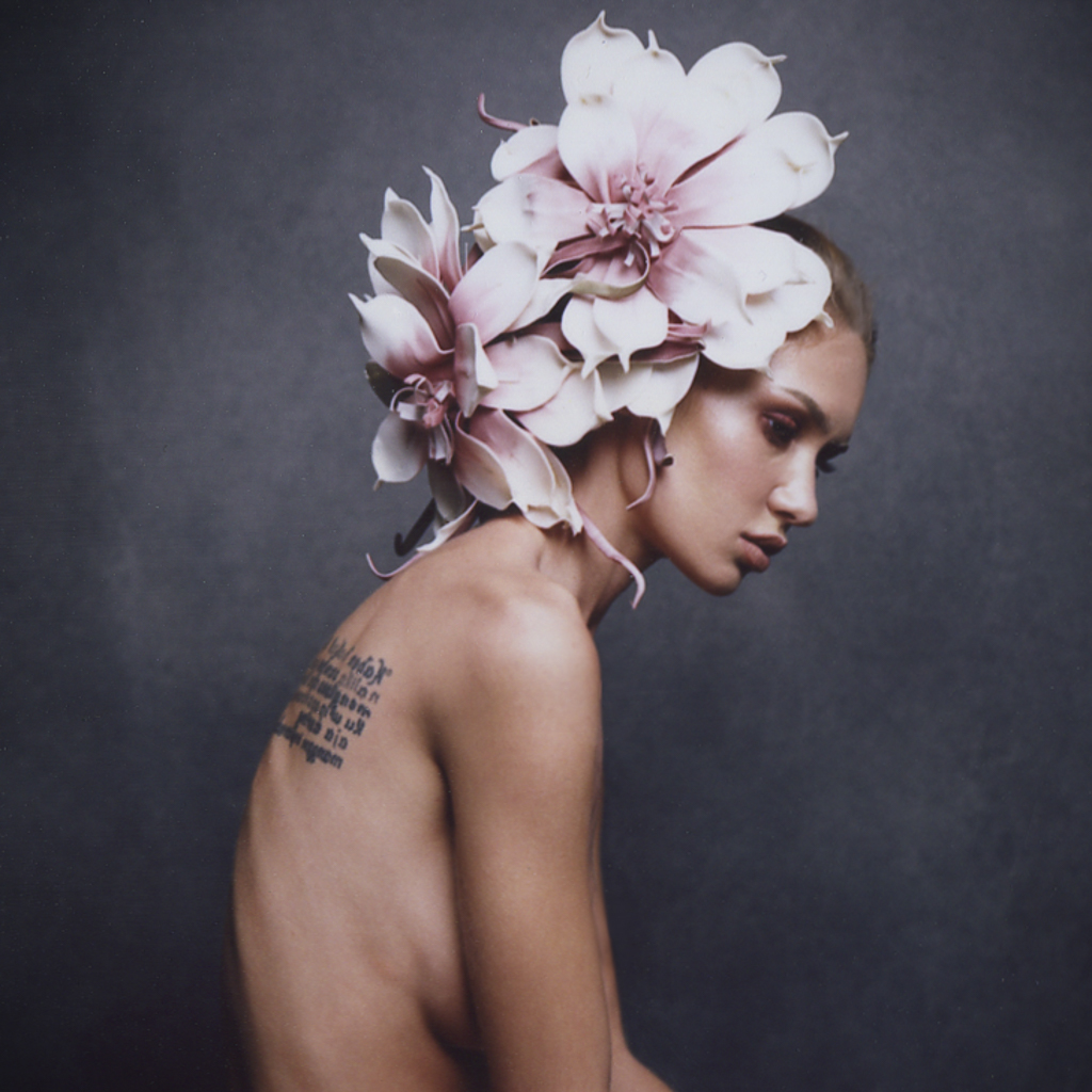 Fuji FP100c Peel Apart Instant film Floral Headpiece.jpg