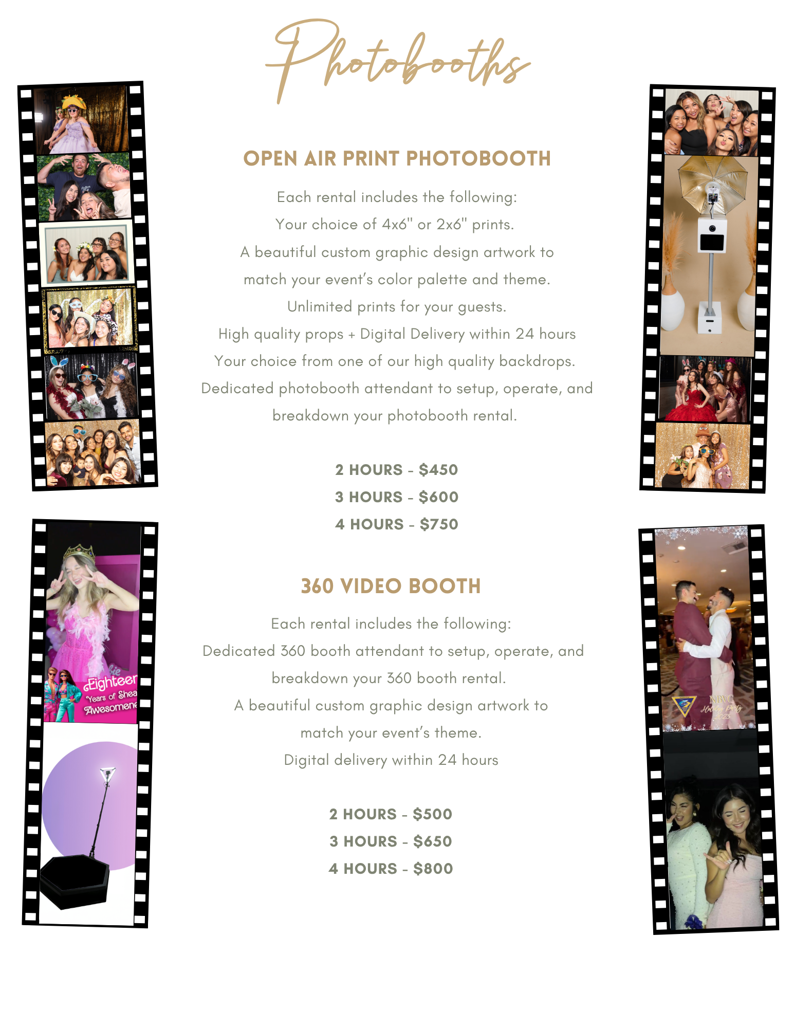 Quinceañera Open-Air Print Photobooth and 360 Video Booth Rentals | Ventura County
