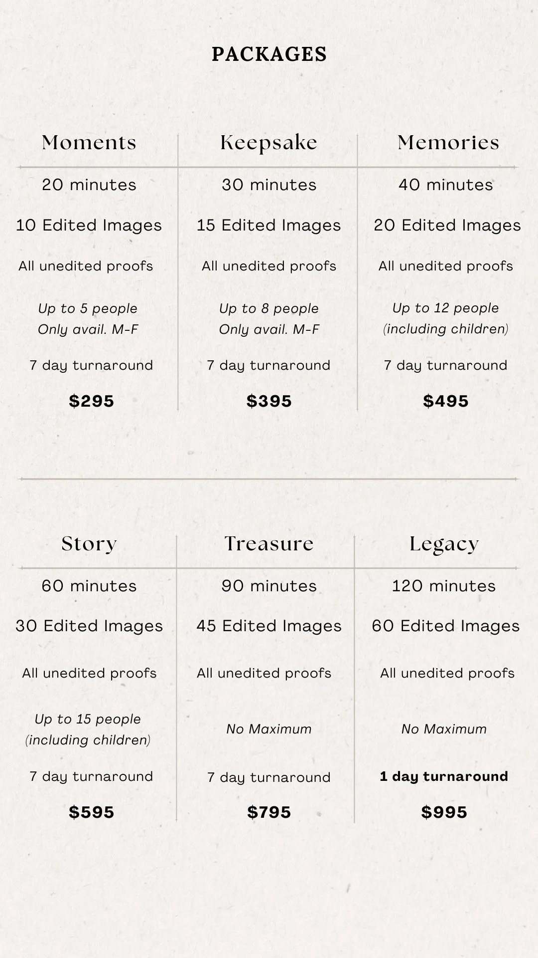 Ojai outdoor family photographer prices