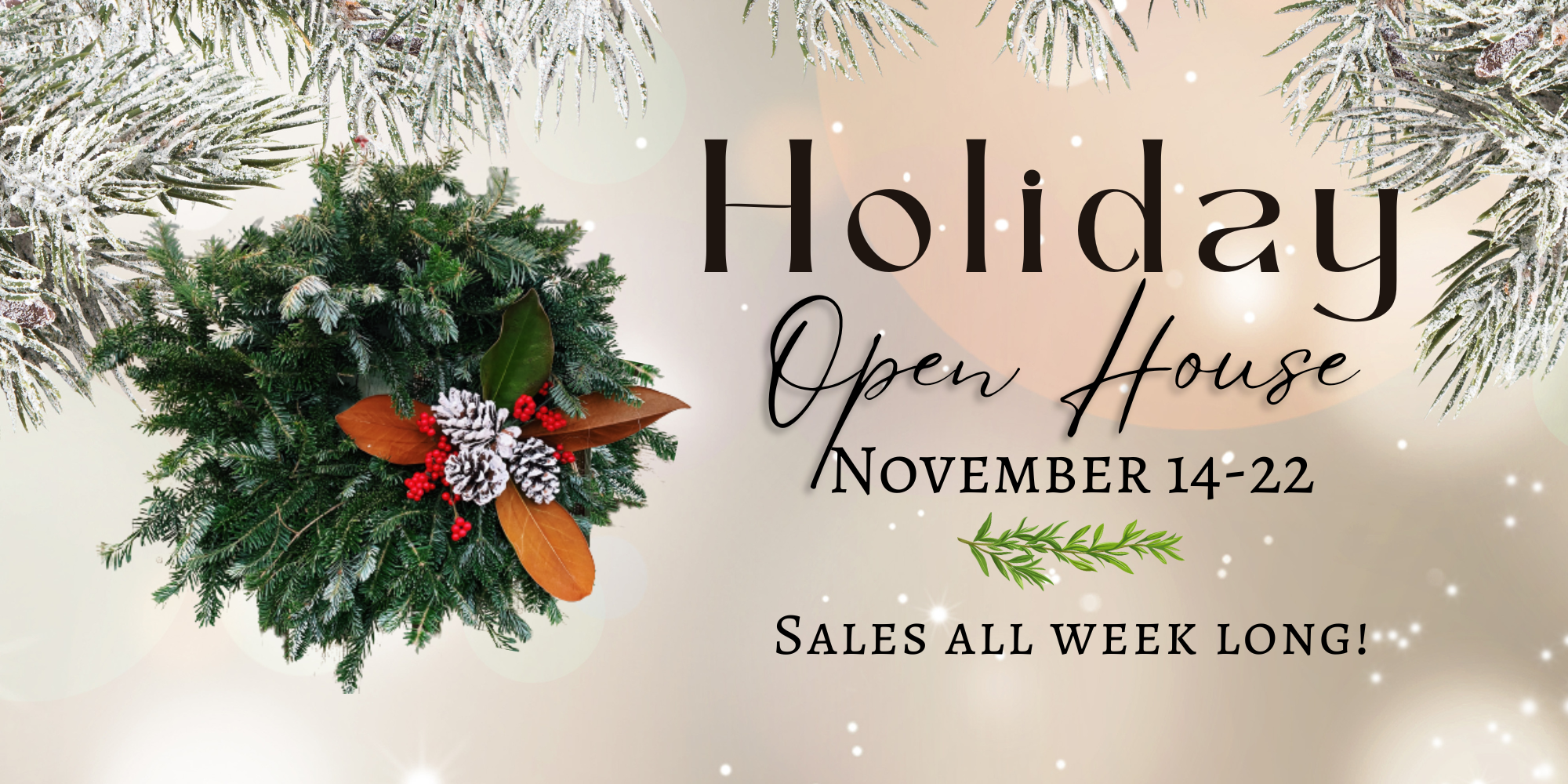 🎄 Holiday Open House at Jonker's Garden