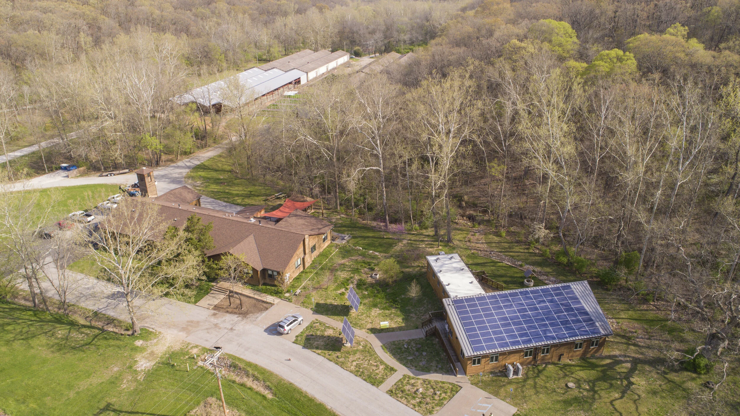 Aerial overall campus image