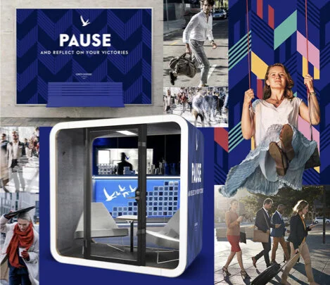 Pop-up branded ‘micro-minibars,’ benches, and swings for Victory Hour reflections.  In busy locations where common victories might occur (like going to the gym or closing a deal), we encourage passersby to pause and celebrate a victory right then an