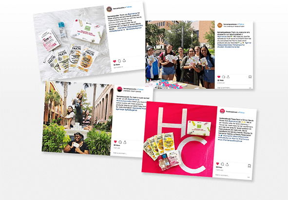  Partnership with  HerCampus  share what’s happening at each campus.  