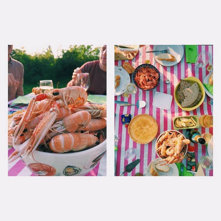 Summer time. Dinner. 