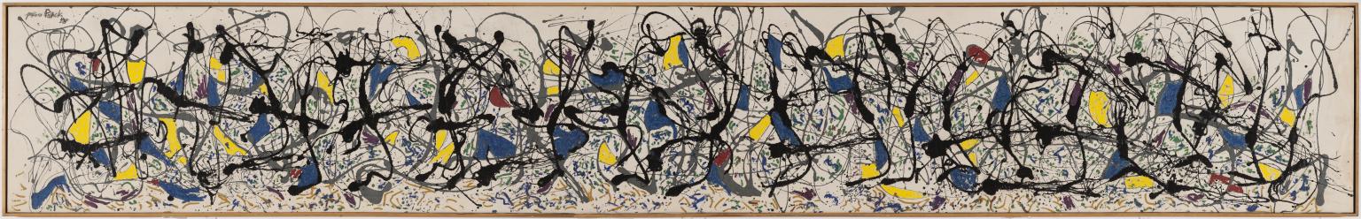 Jackson Pollock, Summertime, 1948, Oil paint, enamel paint and commercial paint on canvas, Tate. Image courtesy of the Tat e