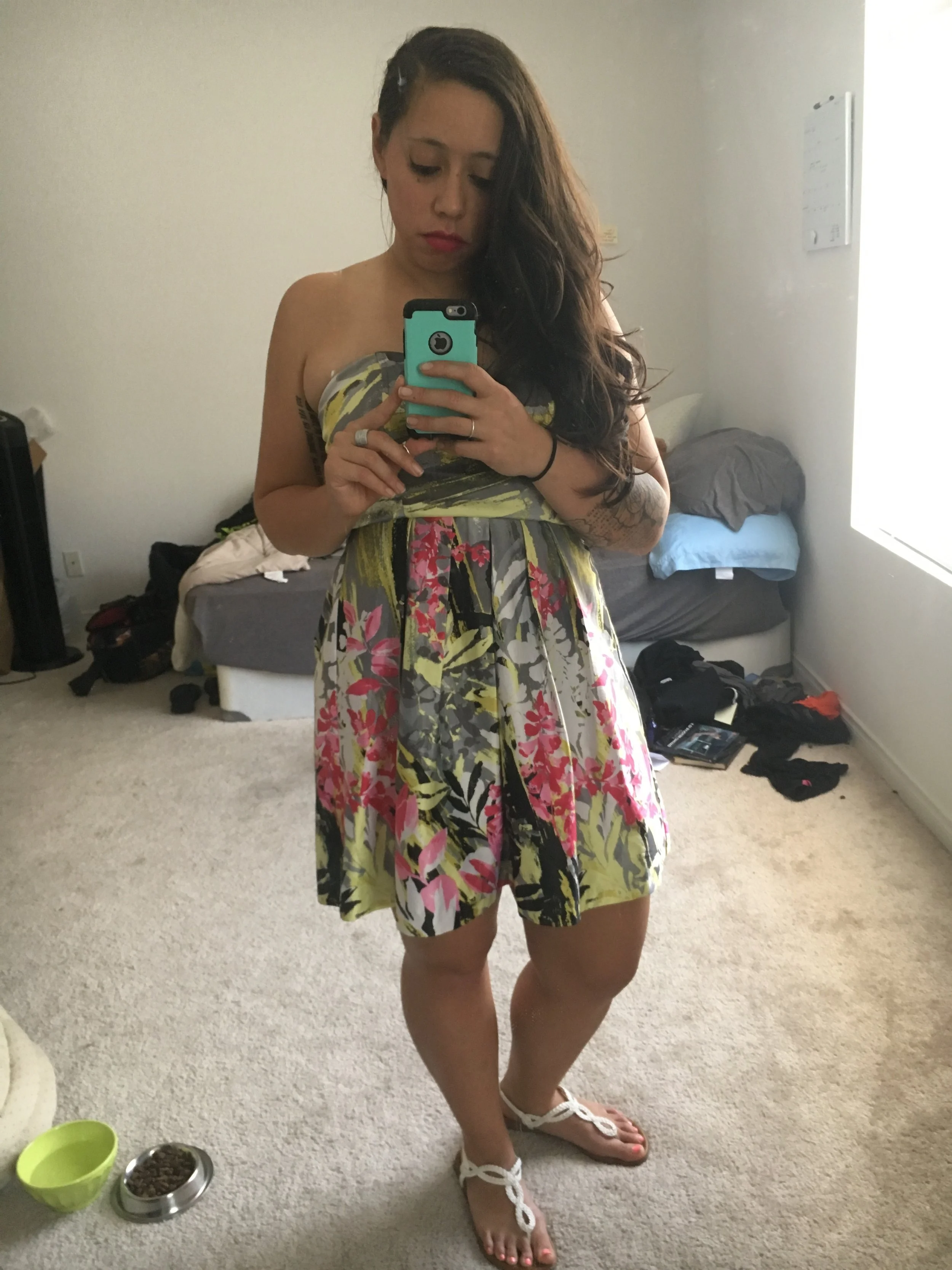 7.) I FINALLY FIT THE DRESS. Only show up in dresses for networking and went to Cine Summit on Paramount Lot. And all was well. But those shoes suck to walk far in. 