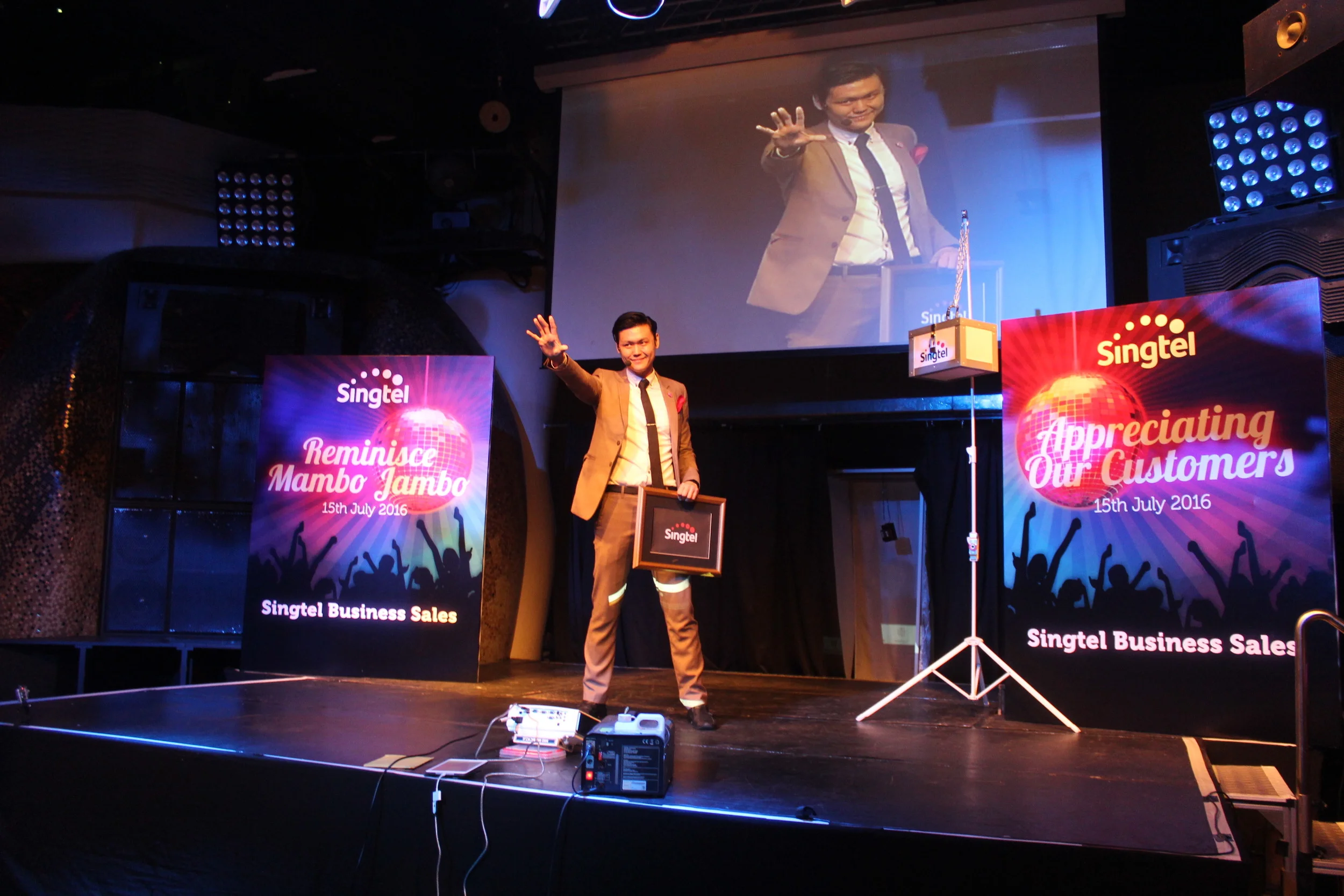 Designing a Customized Illusion Show: Singtel Mambo Jambo Retro Night