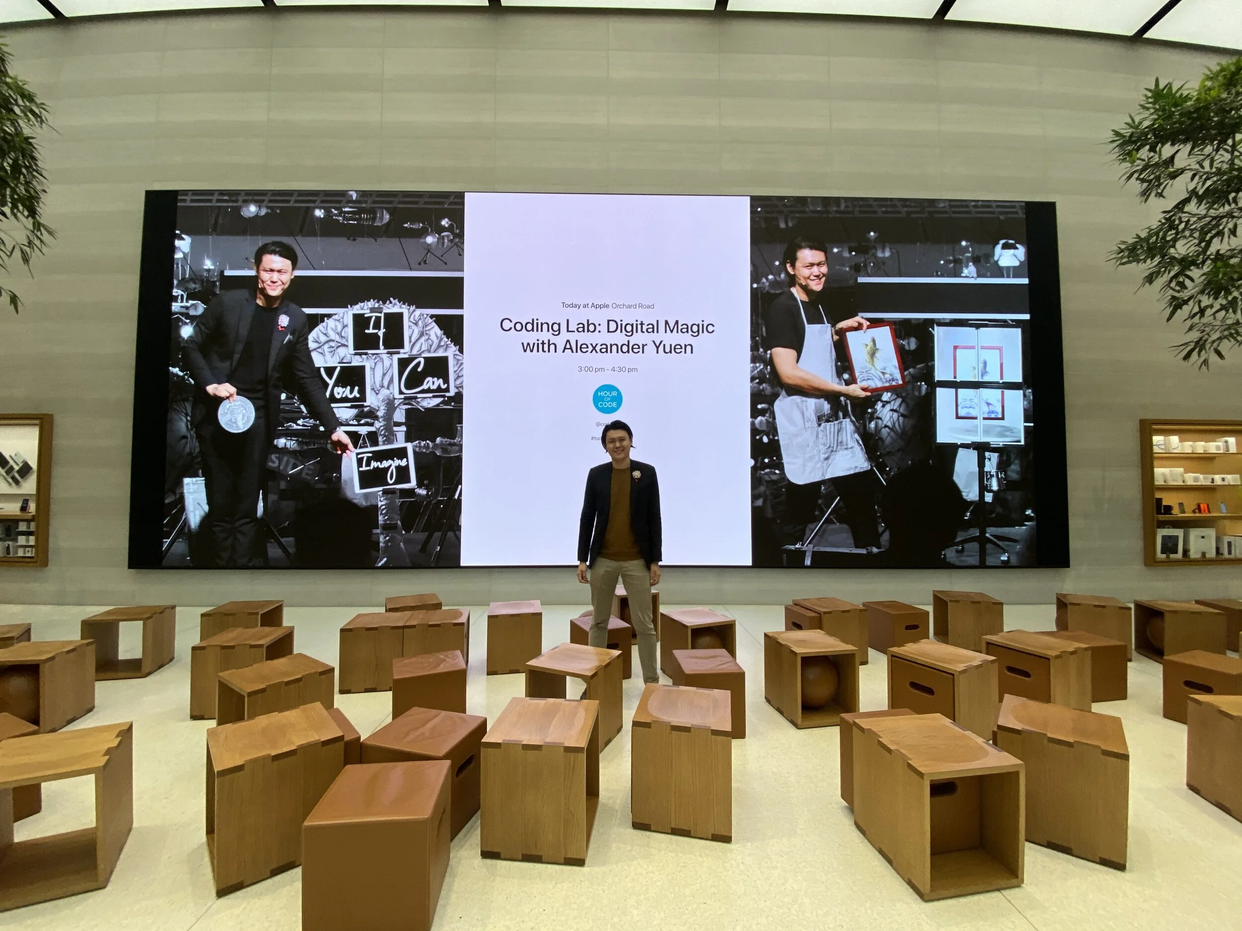 iPad Magic inside the Apple Store Orchard