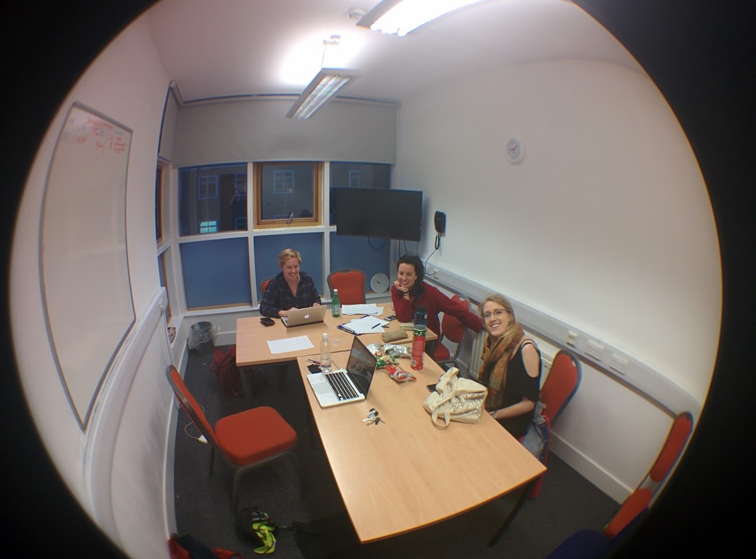 Charlotte, Hannah and Izzy at one of our Team Meetings