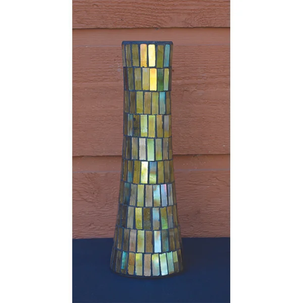 Glass Mosaic Tower Vase