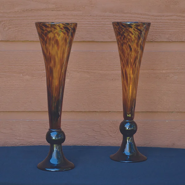 Glass Safari Flute Vase