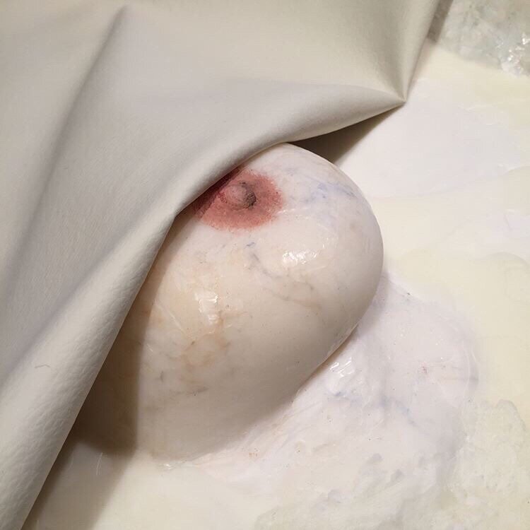 All You Can Eat - €11.12 - candle wax, pigment, wood, leatherette, 2018 (detail)