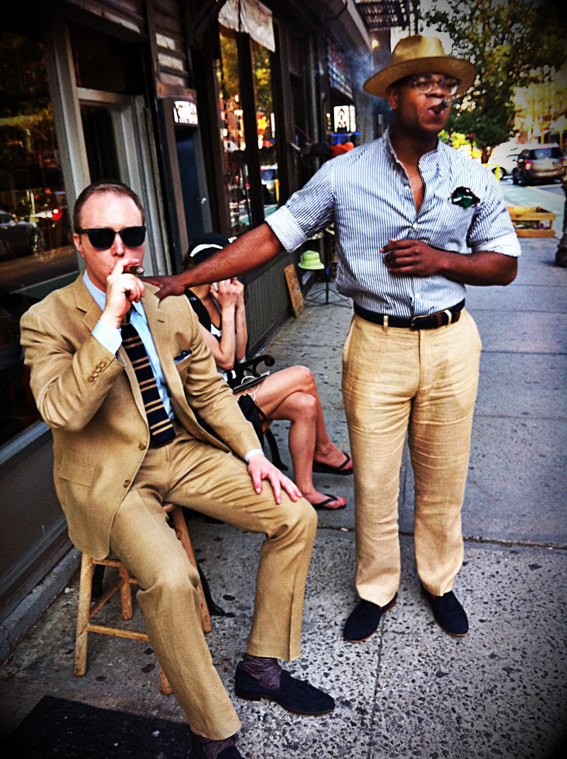Gabriel Schulman and Jamian Polk in the streets of the Lower East Side, NYC