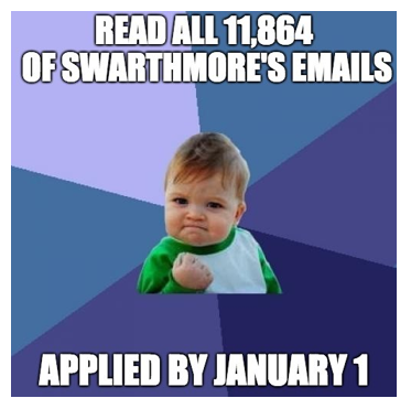The email from Swarthmore.