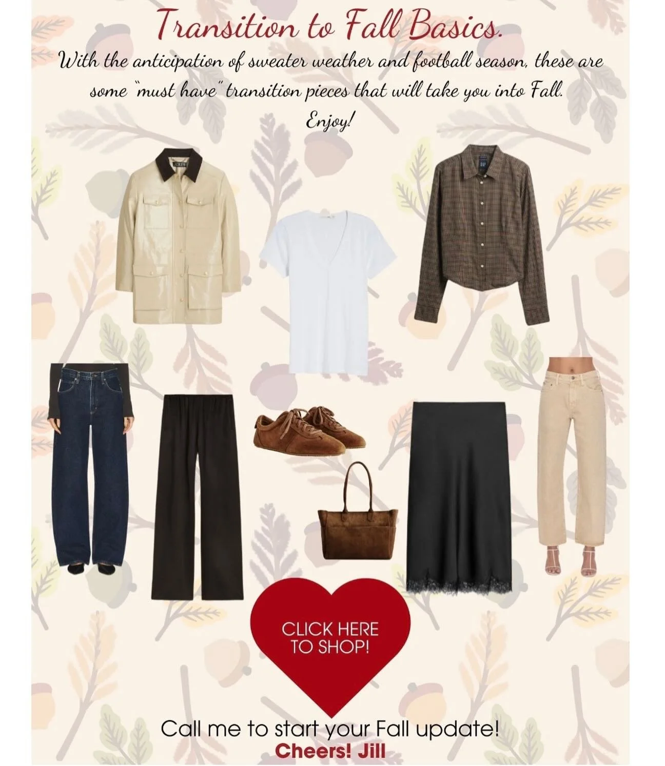 Check your inboxes! Transition to Fall Basics newsletter out today! 💌 Message me if you would like to be added to the email list &amp; visit the link in bio to shop. 🍂