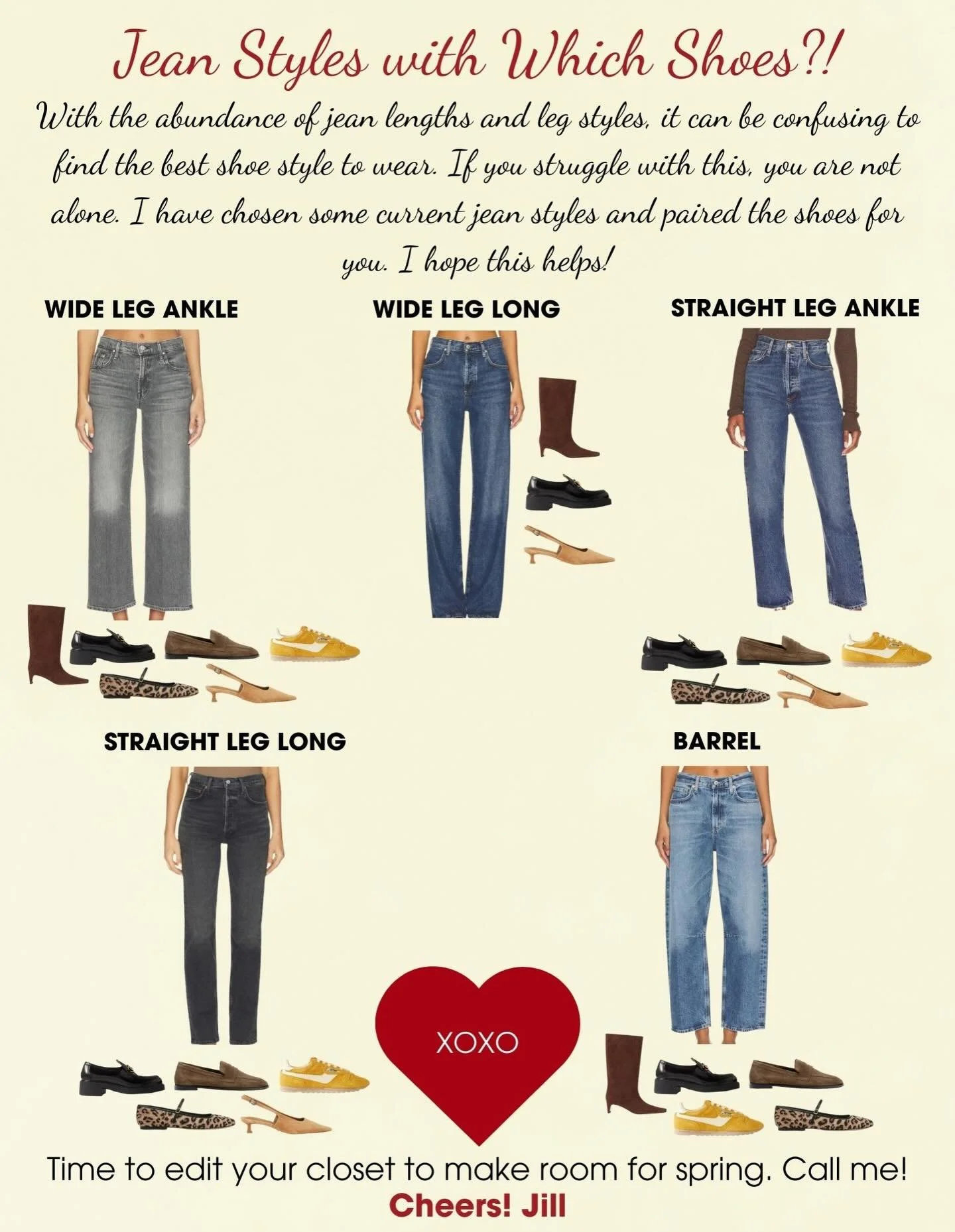 Jean Styles with Which Shoes?! 💌 Message me if you would like to be added to the email list &amp; visit my profile to shop the link in bio. 🔗🤍