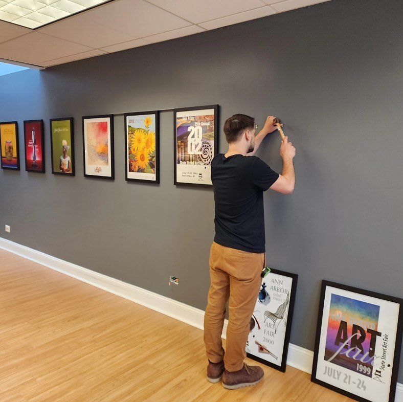 Recently, we worked with @parrishframing on a project to frame our past art fair posters and display them in our new office space. Randy and his team did a phenomenal job framing them and installing them this week! We are over the moon! 😍🖼️

📸 @pa