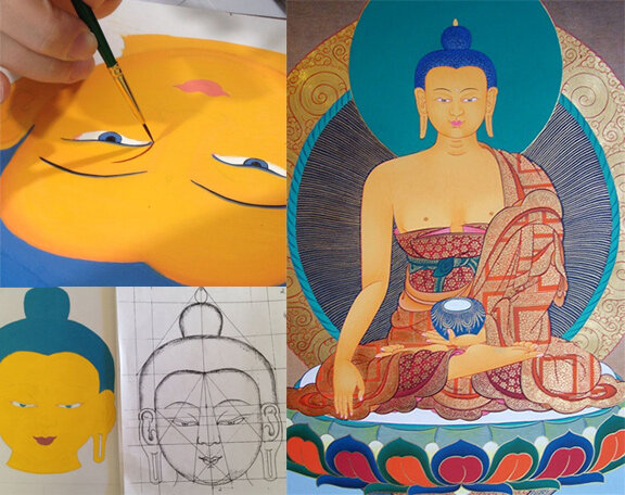 Buy Shakyamuni Buddha Thangka Painting Buddhist Wall Hanging Art Online in  India - Etsy