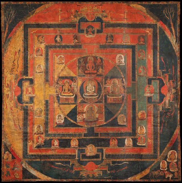 Vajradhatu_Mandala_Painting,_Tibet,_11th_Century_AD._Pigment_on_cotton.jpg