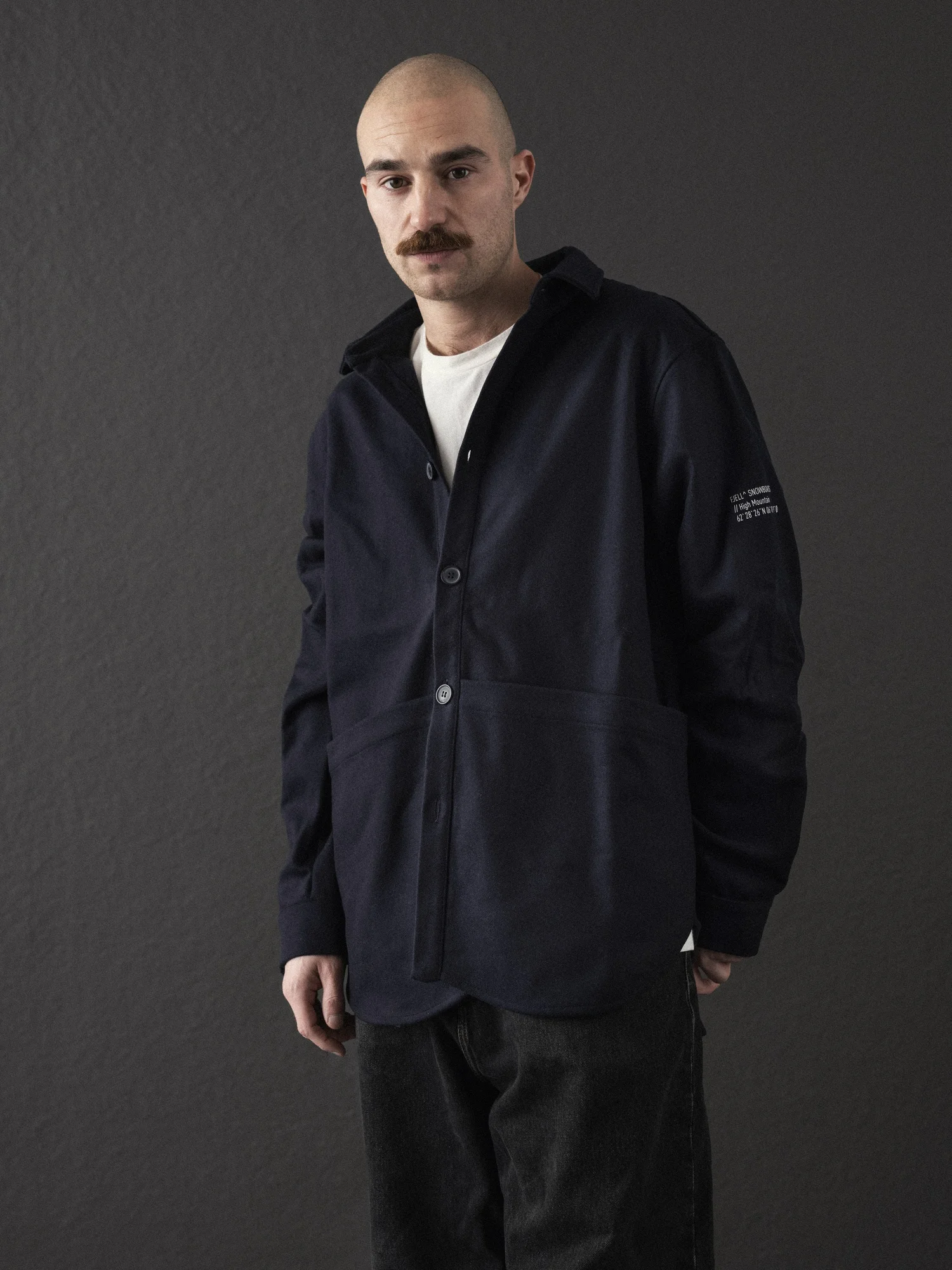 XLARGE wool work jacket (Pas de Calais washed wool jacket black)