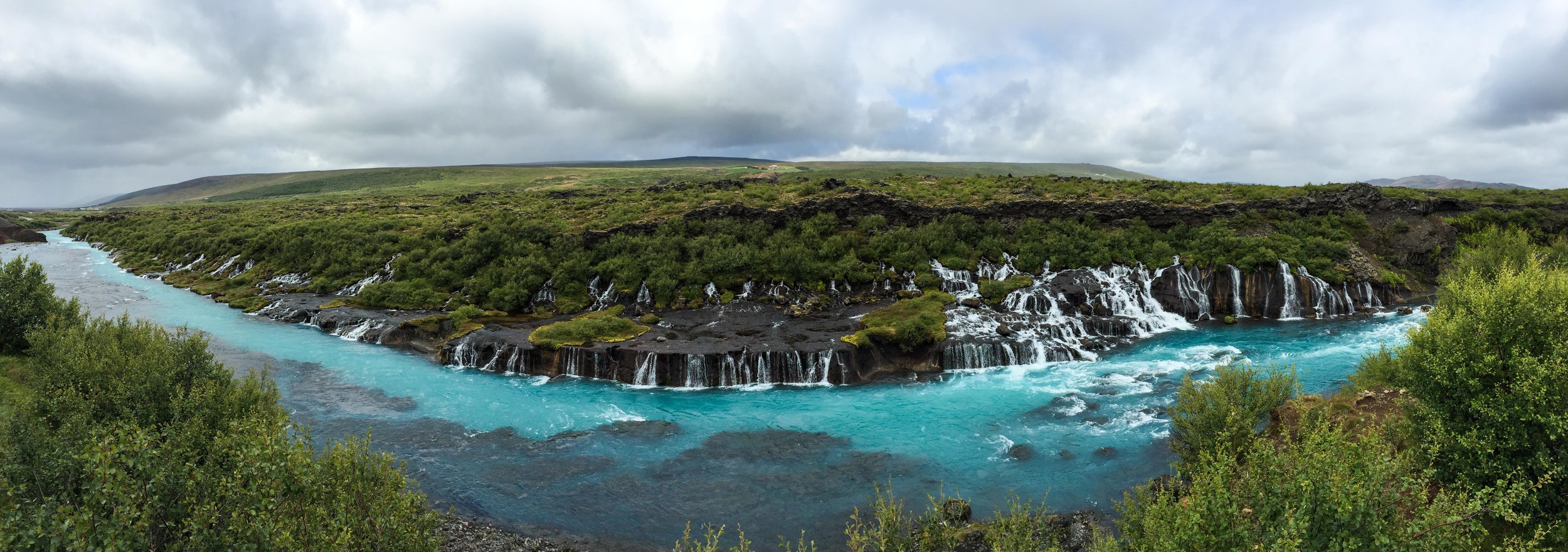 Hraunfossar, iPhone for the win.