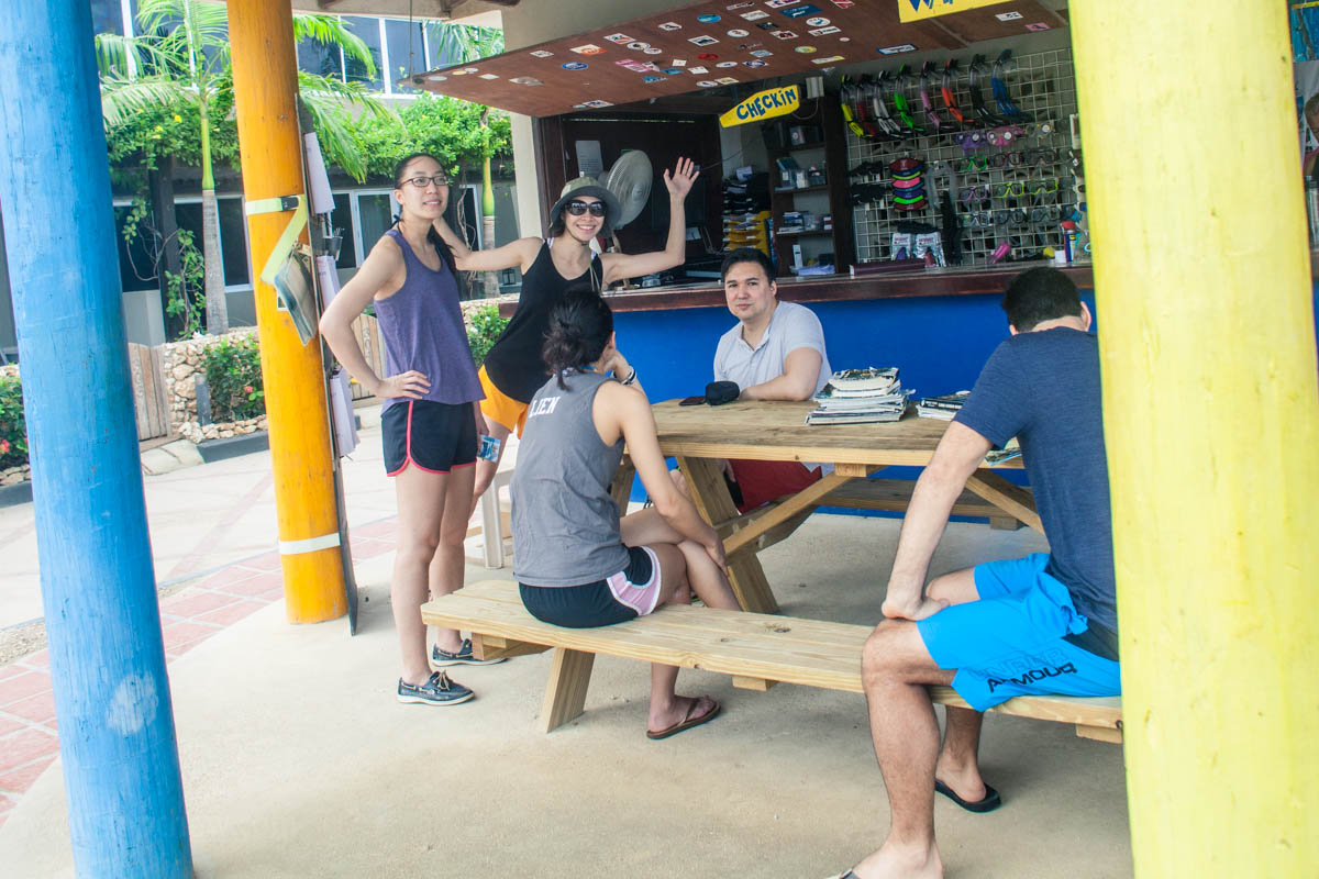Checked in. We opted this time for WannaDive because of their multiple fill-stations (which unfortunately turned out to be just the one main location by Eden Beach) and included Nitrox.