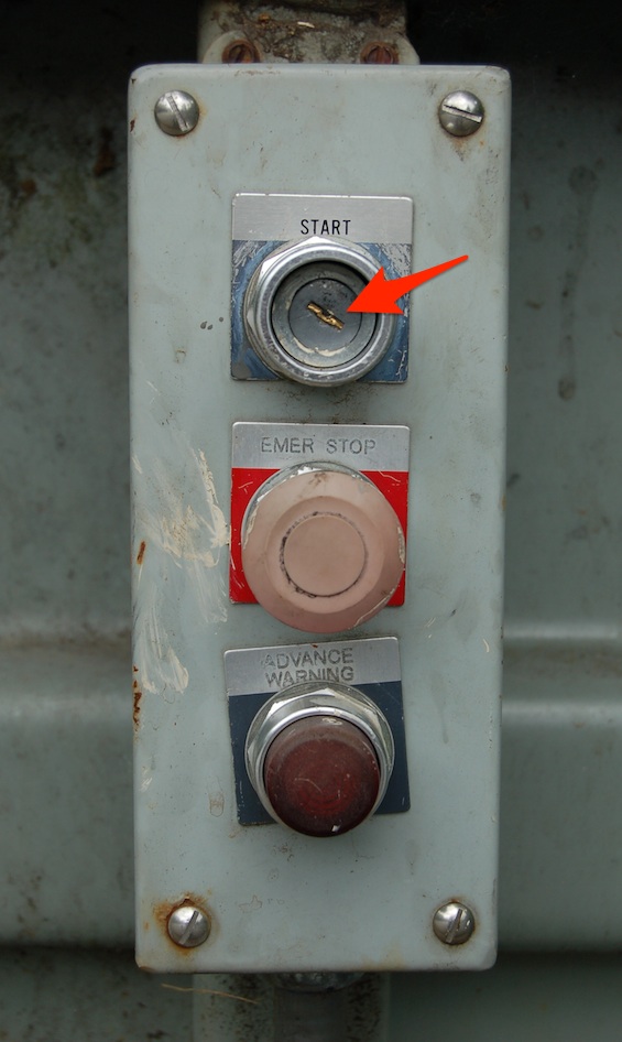 Mountain property owners need to press the top button to compress the trash and garbage.