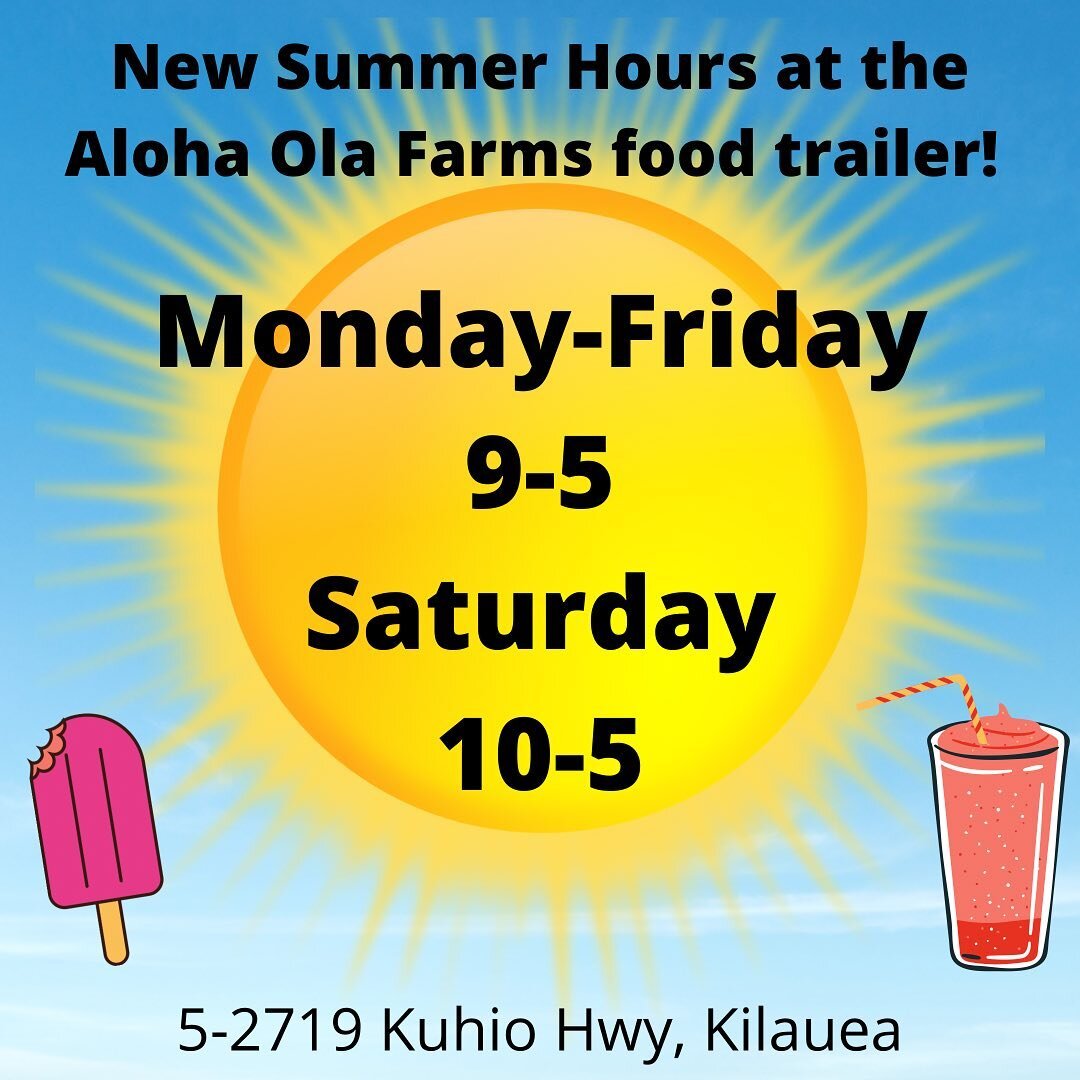Summer is here and so are we! Come visit us all through the day during our expanded hours between 9 and 5 Monday-Friday and 10-5 Saturdays! Grab a delicious A&ccedil;a&iacute; bowl or smoothie on the way to the beach or a frosty or popsicle to cool d
