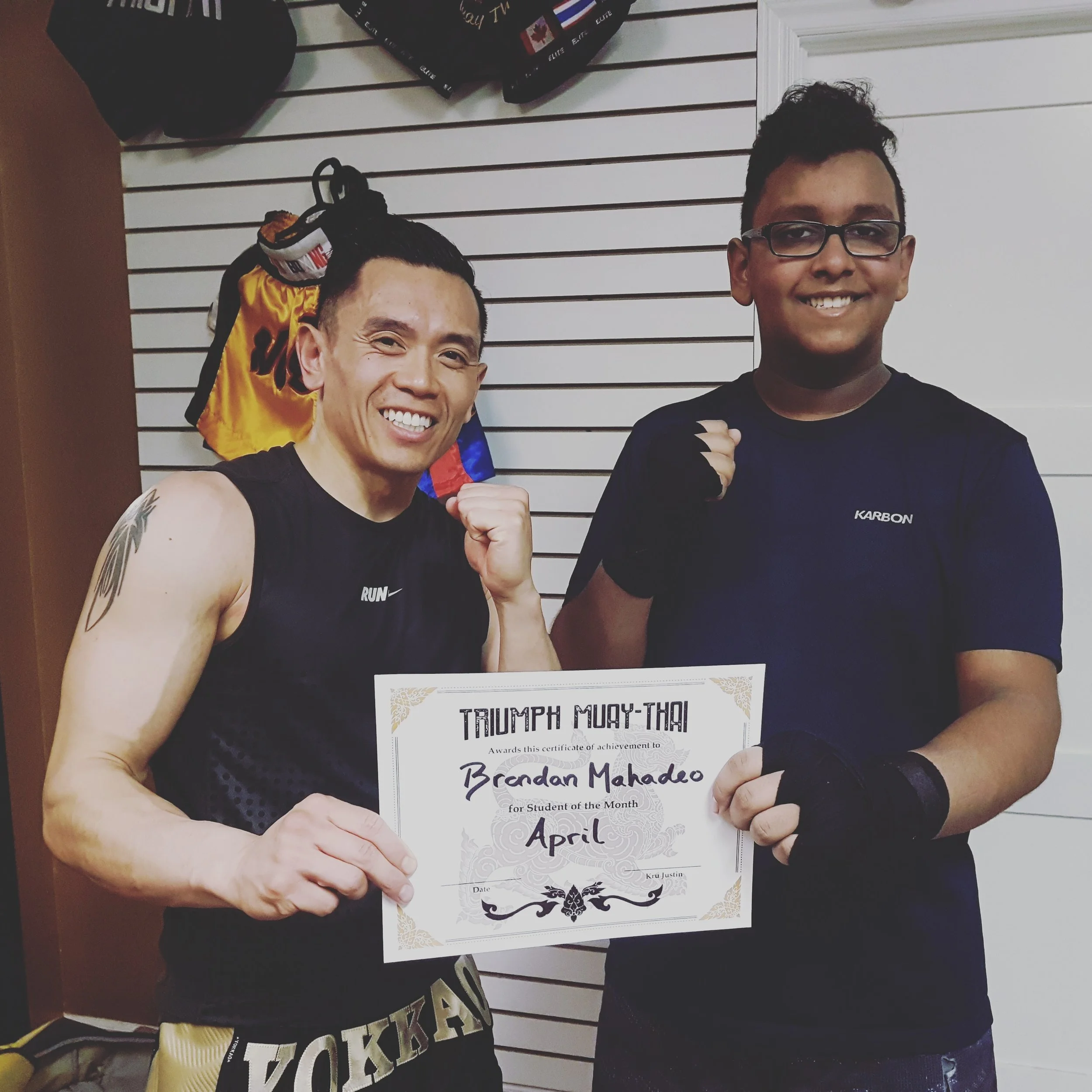 Congratulations to Brandon for winning April's student of the month. Keep up the good work and continue motivating the Triumph community!