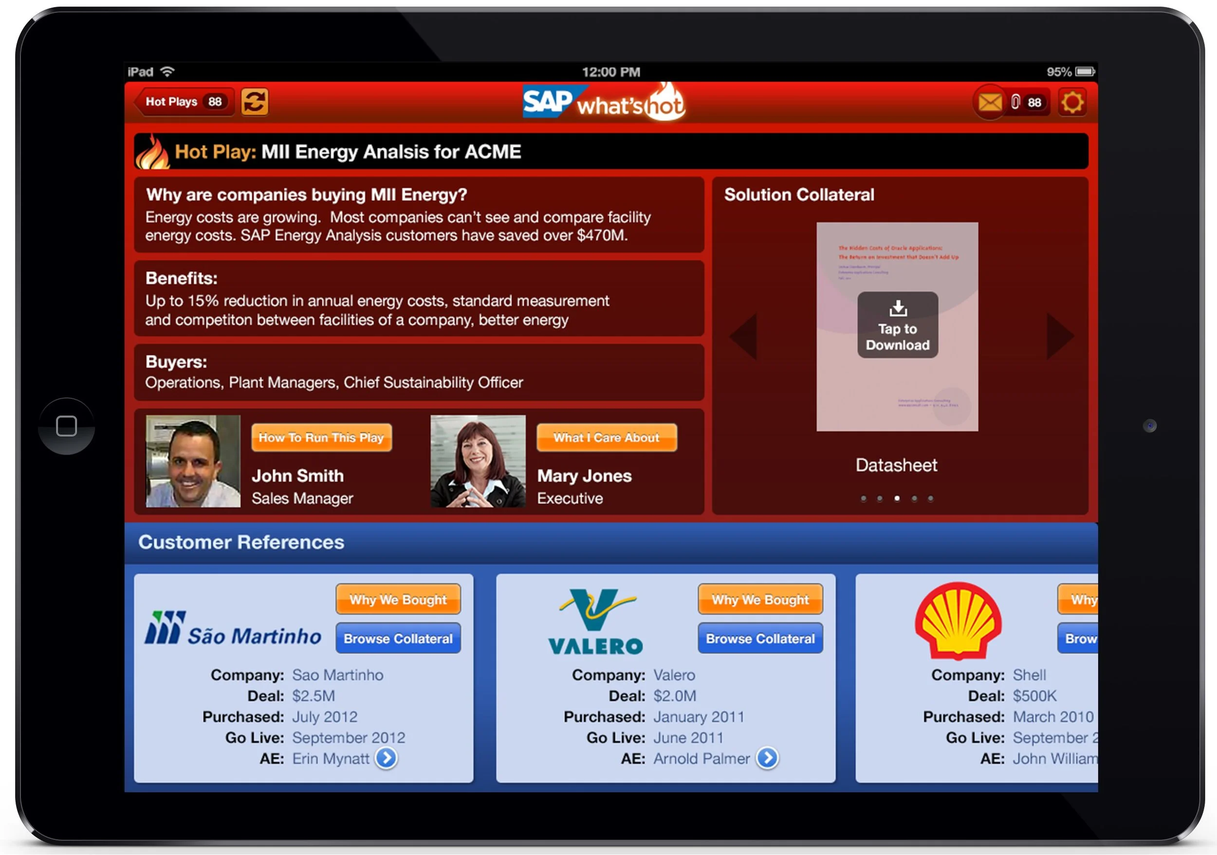 Original prototype built for SAP