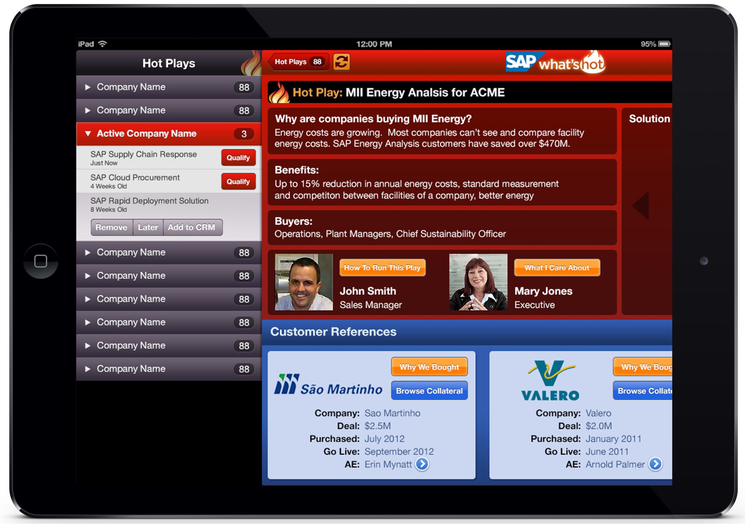 Original prototype built for SAP
